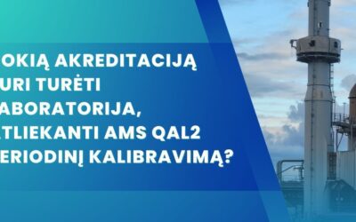 Kokią akreditaciją turi turėti laboratorija, atliekanti AMS QAL2 periodinį kalibravimą?